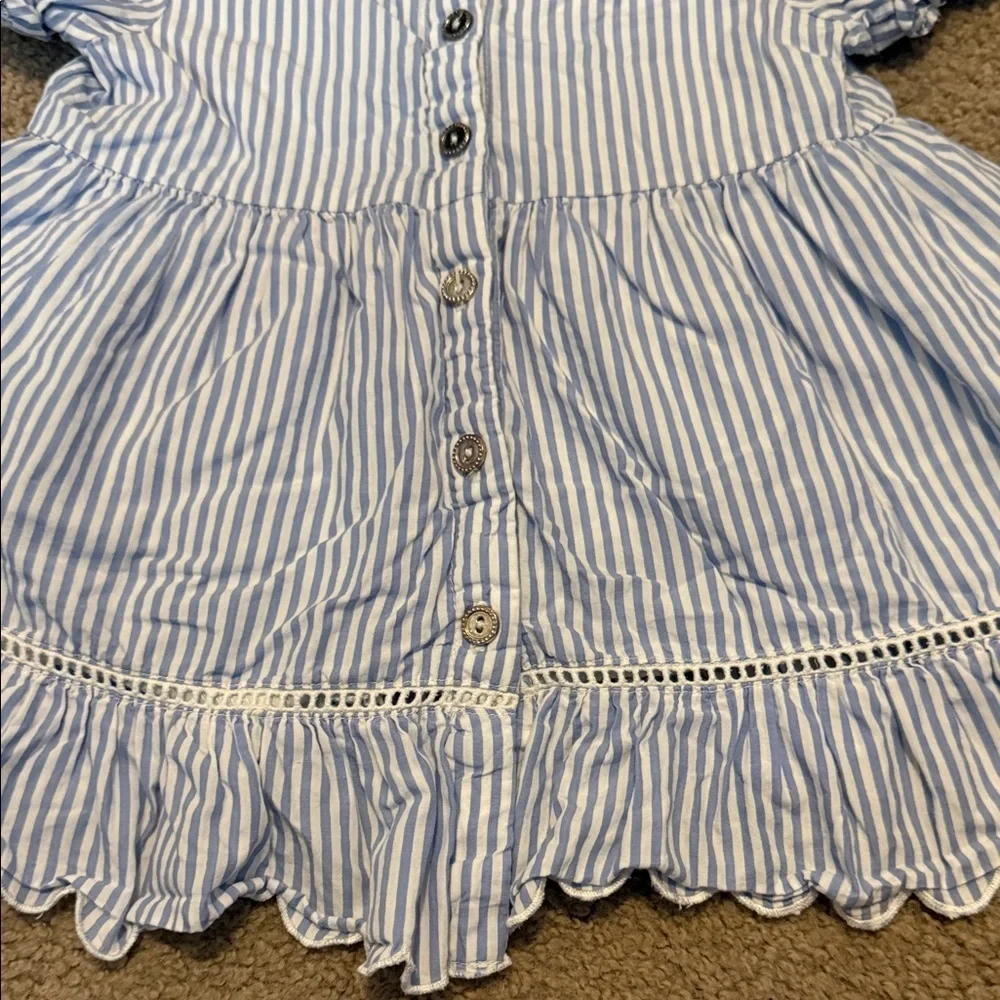 Blue Striped Girl’s Casual Dress